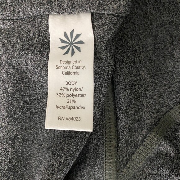 Athleta Chaturanga Capri Crop Leggings Gray Stretchy Activewear Sz L - Picture 5 of 10